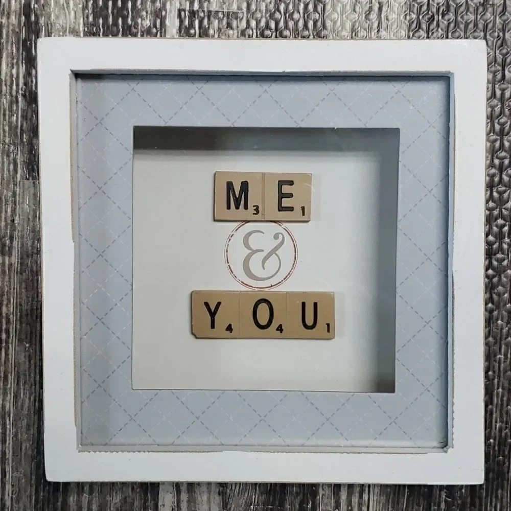LOVE-THEMED SCRABBLE SHADOW BOX PICTURES